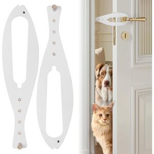 2 Pcs Cat Door Stopper Pet Door Latch to Keep Dog Out of Litter Box and Food
